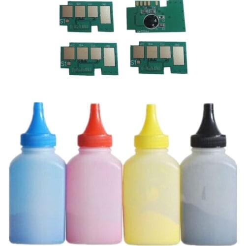 4 x Refill Color toner Powder + 4 chip CLT-504S clt504s toner cartridge for Samsung CLX-4195 CLX-4195N CLX-4195FN CLX-4195FW