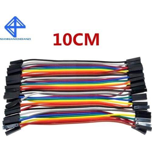 40PCS Dupont 10CM Female To Female (F-F) Jumper Wire Ribbon Cable for arduino