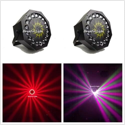 8pieces disco laser light green laser rgb led par wash par 18x9w uplighting 2in1 wash+laser for disco party ktv club