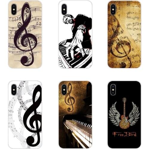 Accessories Phone Shell Covers For Apple iPhone X XR XS 11Pro MAX 4S 5S 5C SE 6S 7 8 Plus ipod touch 5 6 music key and notes