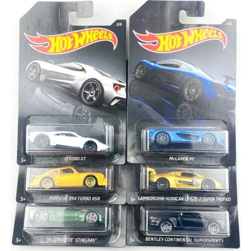 Hot Wheels Cars PORSCHE 934 FORD GT McLAREN P1 BENTLEYs LAMBORGHINI 1/64 Collection Metal Diecast Vehicles Toys GDG44