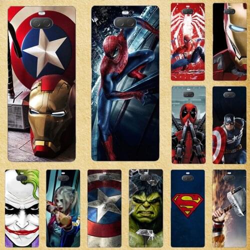 Super Hero Phone Case Cover For Sony Xperia 10 XA3 XA2 XA1 XA Ultra Plus X Compact Performance Soft Silicone Back cover Bags