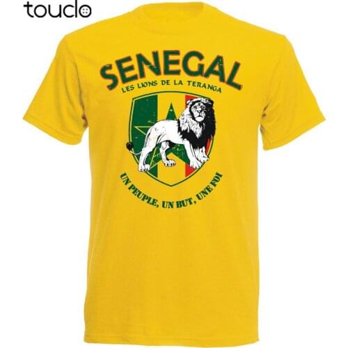 Senegal T-Shirt MenS Legend Footballer Soccers Summer Fashion Teen Male Short Sleeve Pattern O-Neck Hipster T Shirt Custom