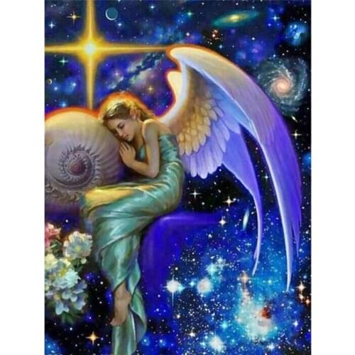 Carton Angel DIY 11CT Cross Stitch Embroidery Kits Craft Needlework Set Cotton Thread Printed Canvas Home Decoration New Design