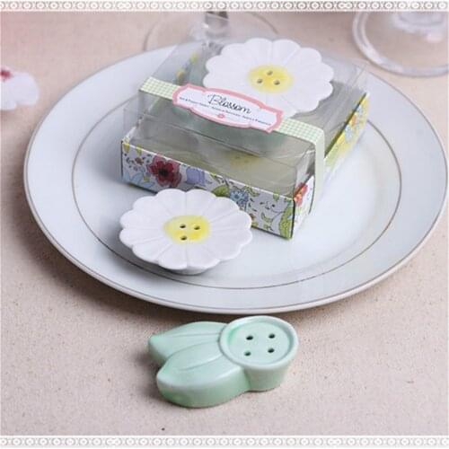 Creative Bridesmaid Gifts Flower Shape Spice Jar Mother Day Gift Salt & Pepper Shaker Wedding Gifts Guest Festive Party Supplies