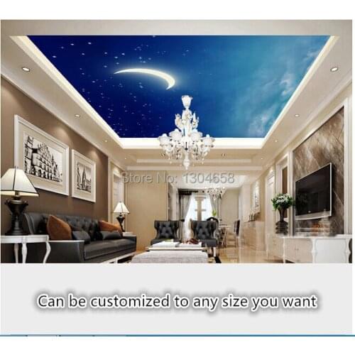 Moon Star for customized wallpaper background wallpaper bedroom living room ceiling ceiling mural