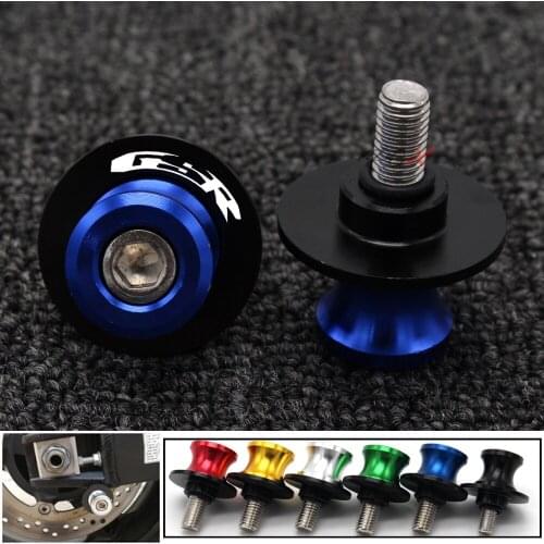 Motorcycle Accessories CNC Aluminum M8 Swingarm Spools Slider Stand Screw For Suzuki GSR 750 600 400 LOGO GSR