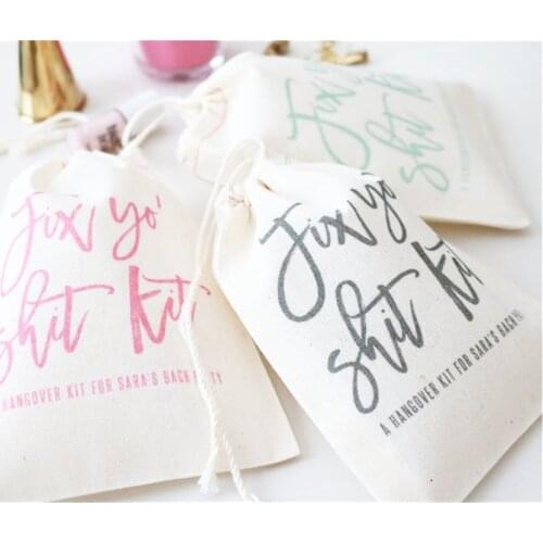 Fix Yo S**T Kit bag customize Bachelorette gift Bag bridesmaid survival Kit bags wedding welcome bag bridal shower hangovers kit