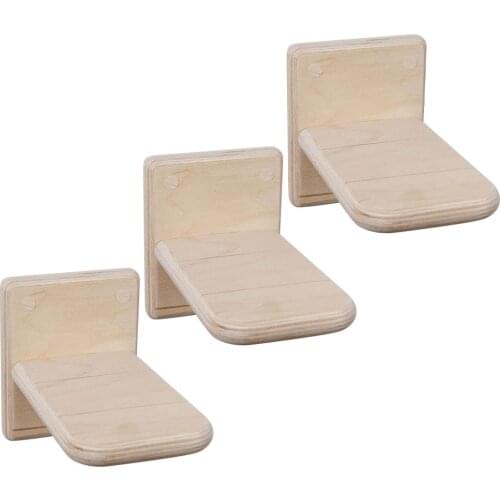 3pcs Cat Wall Mounted Ladder Climbing Frame Pet Wall Stairs Cat Solid Wooden Jumping Step Diving Platform For Cats Toys