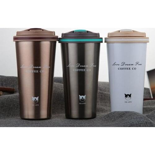 Stainless Steel Creative Gift Cup Coffee Cup Male Vacuum Office Mug Students Portable Cup