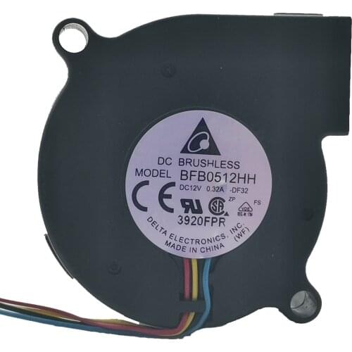 Brand new original delta 5015 12V 0.32A 5cm large air volume centrifugal turbine fan blower BFB0512HH