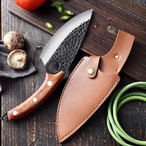 Handmade Forged Boning Knife 6 Inch Blade Outdoor Survival Knives 5Cr15mov Stainless Steel Cooking Knife EDC Chef Boning Knifve