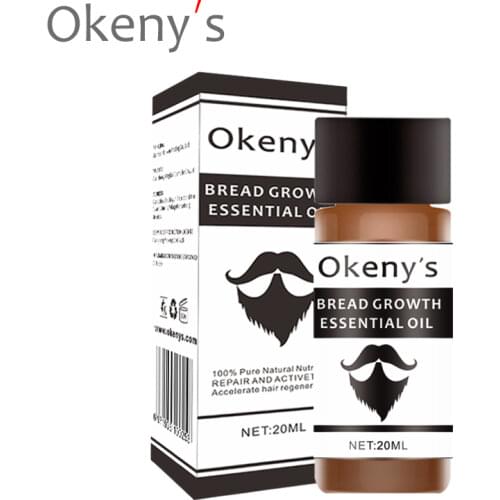 Okenys Beard Growth Spray 20ml Beard Grow Stimulator 100% Natural Accelerate Beard Oil Facial Hair Grower 15 Days Effect