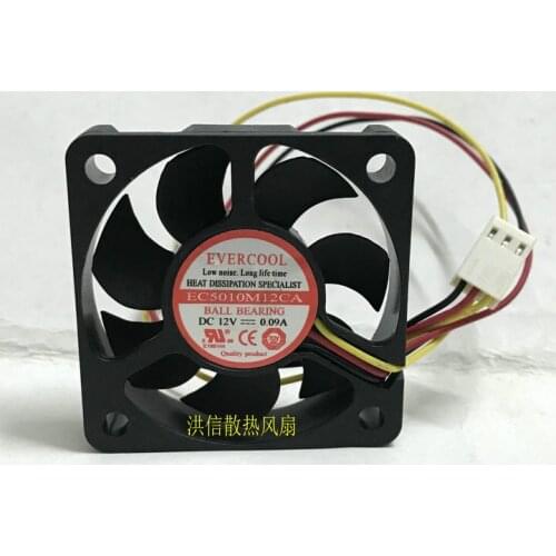 Original evercool 5010 ec5010m12ca DC12V 0.09A mute CPU fan