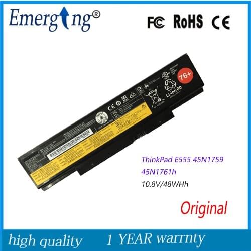 10.8VV 48WH Original New Laptop Battery for LenovoThinkPad E555 E550 E550C Series 45N1760 45N1761