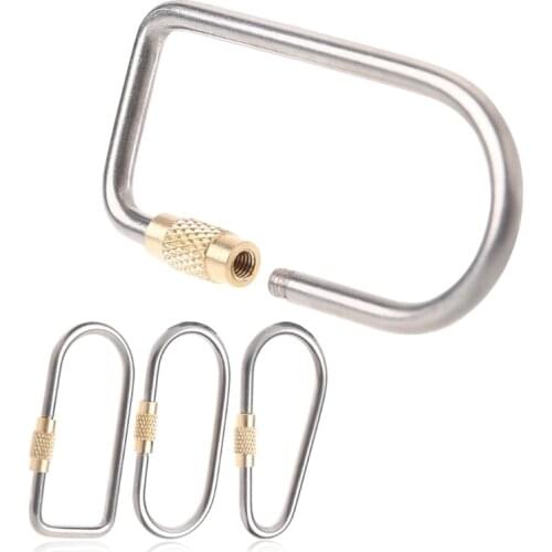 Camping Link Titanium Alloy Carabiner Keychain Hanging Lock Buckle Hook Key Ring