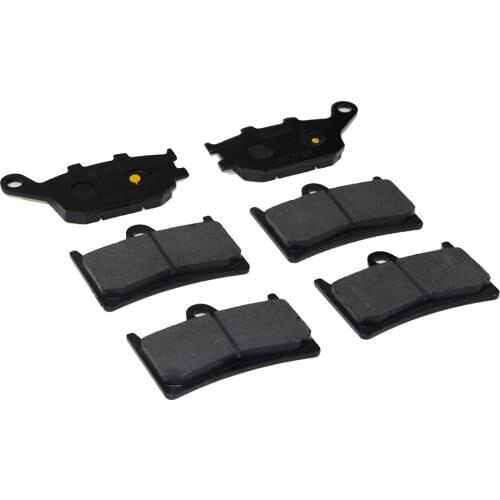 6pcs/set Motorcycle Front + Rear Brake Pads For Yamaha FZ1 1000 Fazer ABS 2006-, YZF 600 R6 YZFR6 YZF-R6 2003-2013