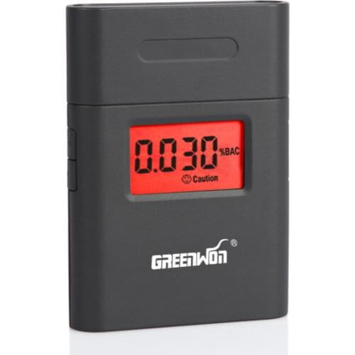 Portable 360 degree rotating mouthpiece red backlight Accurate Breath Alcohol Tester LED Light Alcohol Breathalyzer