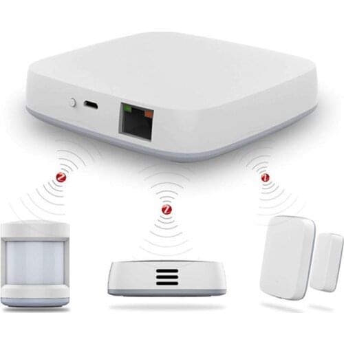 Smart Zigbee Gateway Hub Tuya Smart Life Home Automation Scene Security Alarm Kit PIR Door&Window Temperature&Humidity Sensor