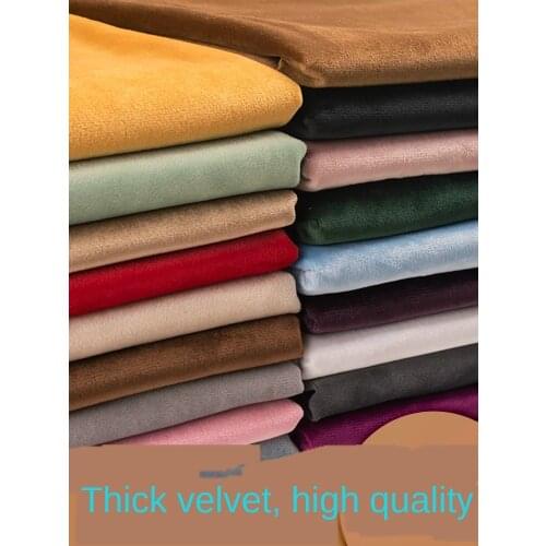 Thickened Velvet Fabric High Quality Sofa Curtain Pillow Black and White Brocade Blue Sequin Fabric for Sewing Dress 50cm*155CM