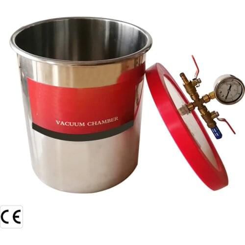 Stainless steel vacuum chamber 5/6 gallon vacuum defoaming barrel for epoxy resin AB glue 20L/24L
