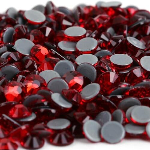 All sizes Siam DMC Iron On Rhinestones/Flat Back Nail art Hot fix Crystal Rhinestones Strass Sewing & Fabric Garment