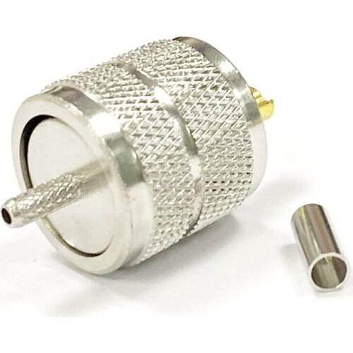 1pc New UHF Male Plug Convertor Connector With For RG316 RG174 LMR100 Straight Nickelplated Wholesale