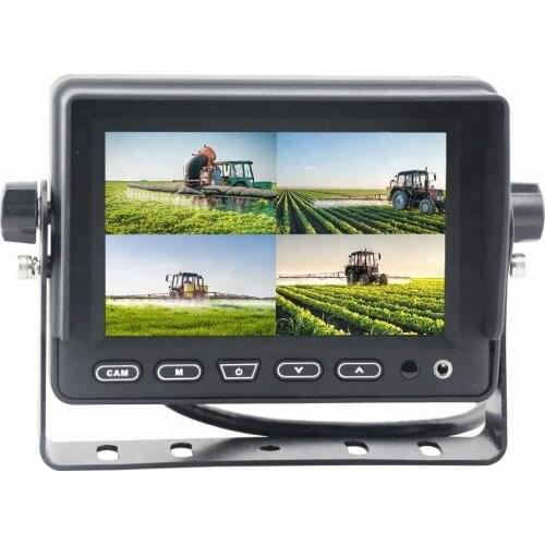 3 backup cameras input 5 inch car reversing LCD monitor with sunshade, universal 5inch lcd monitor for vehicle