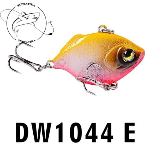 4.5cm/8.5g Artificial VIB Silica Gel Hard Bait 3D Simulation Eyes Anti-corrosion Sinking Bionic Bait Bass 8# With Sharp Hook