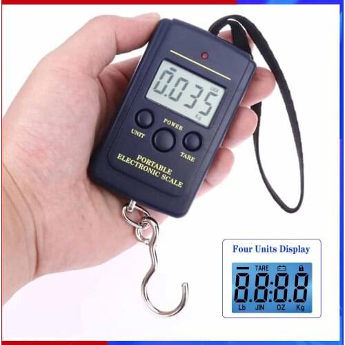 88lb/40kg Portable Electronic Digital Scale Hanging Luggage Fishing Hook Weight Balance Steelyard Black