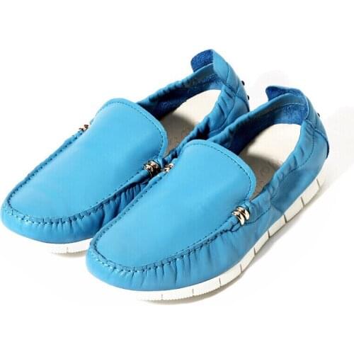 US 6-10 Summer Mens Genuine Leather Shoes Pig Leather Slip On Loafer Driving Car Shoes Moccasin Casual Men Shoes