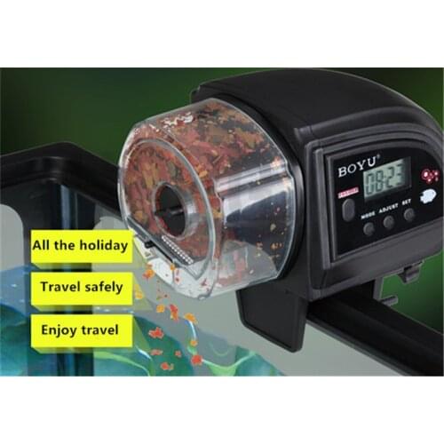 BOYU 1 piece ZW-66 ZW-82 household fish tank automatic feeder aquarium high capacity intelligent timer fish food feeder