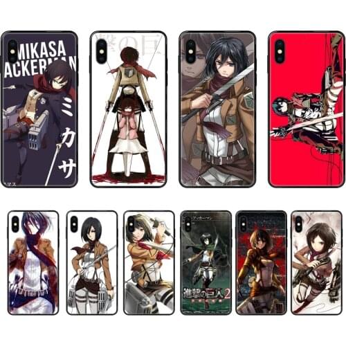 Attack On Titan Mikasa Black Soft Top Detailed Popular Case For Huawei Honor Mate Play V10 View 10 20 20X 30 Lite Pro Y3 Y5 Y9