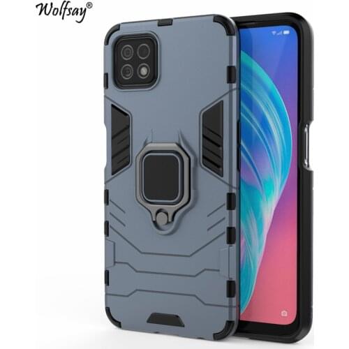 Wolfsay For OPPO A72 5G Case, OPPO A52 A72 A92 Car Holder Armor Cases Hard PC & Soft Silicone Cover for OPPO A72 5G With Magnet