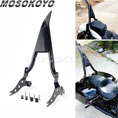 Motorcycle Black 22'' Tall Detachable Sissy Bar Backrest For Harley Softail Breakout Fat Boy 114 FXBRS FLFBS FXBR FLFB 2018-2021