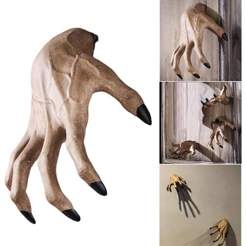 Декор комнаты Horrible Statue Ornament Simulation Witch Hand Decoration Wall Mounted Resin Craft for Home Halloween LXY9