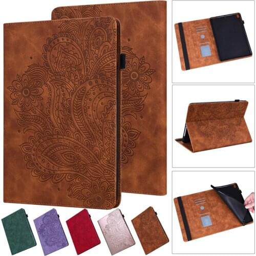For Huawei Mediapad M5 Lite Case 10.1 10.1" Emboss Leather Wallet Tablet Funda For Huawei Mediapad M5 Lite 10 M 5 10 10 1 Case