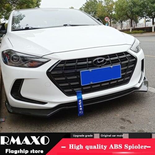 For Elantra Body kit spoiler 2016-2018 For Hyundai Elantra D-3 ABS Rear lip spoiler front Bumper Diffuser Bumpers Protector