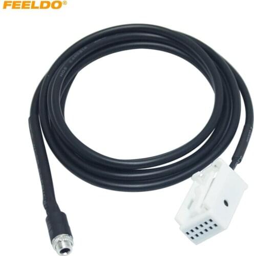 FEELDO 8Pcs Car Radio Audio MP3 RCD510+ RCD310+ AUX-IN Adapter Cable for VW Passat B6 Golf Polo 12-Pin Port AUX Wire Cable