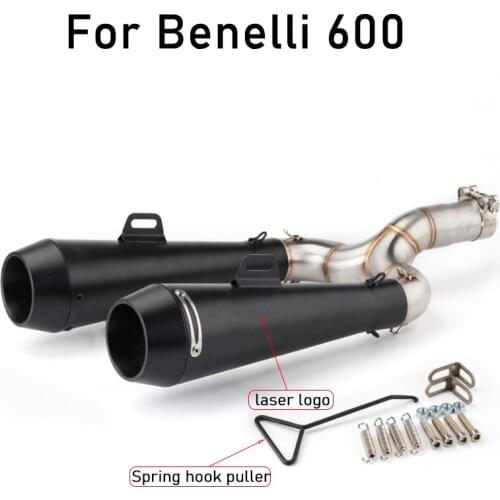 51mm Motorcycle Muffler Silencer Tubo De Escape for Benelli 600 BN600 BJ600 Scooter Exhaust