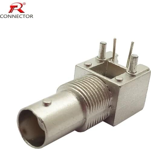 1pc BNC FEMALE RIGHT ANGLE PANEL MOUNT METAL TYPE BNC Female PCB Mount Socket Chassis R Connector