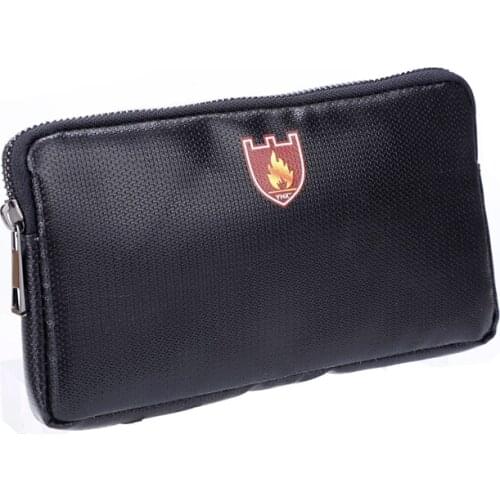 GPS RFID Fireproof Money Bag Pouch Cash Bank Cards Passport Valuables Organizer Holder Safe Storage Signal Blocking Bag