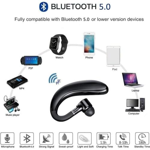 Kebidu 5.0 Bluetooth Wireless Eeadphones Handsfree headset Stereo gaming Eeadphones Long Standby For for IOS Android
