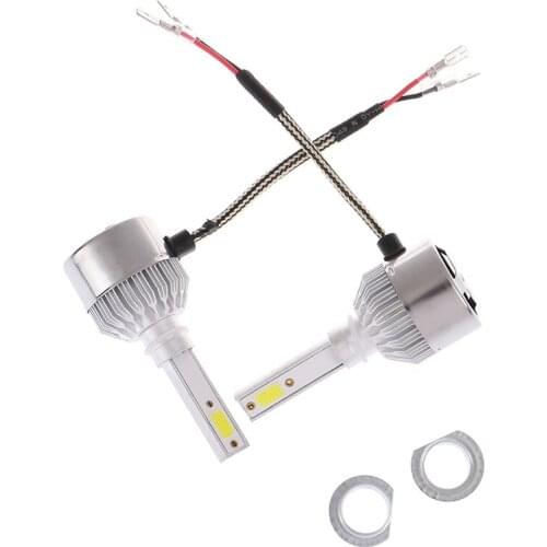 Mini H1 Led Headlight Bulbs Conversion Kit 200w 48000lm 6000k Hi/lo Beam Lamps Aviation 6063 Aluminum Profile
