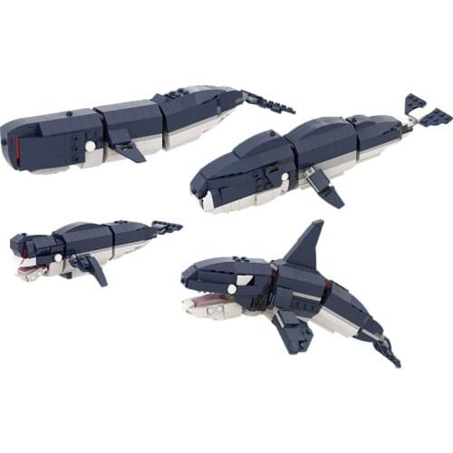 MOC Deep Sea Animal World Building Block Model Ocean Polar Zoo Series Animal Killer Whale Creatres Bricks Childrens Toys Gifts