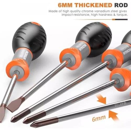 Magnetic Screwdriver CR-V Slotted Cross Slot Knocking Handle Household Maintenance Manual Tool