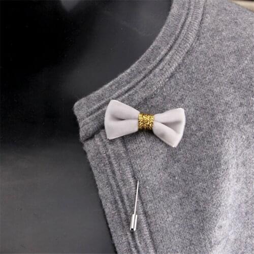 Multicolor Wedding Brooch Bowknot Lapel Pin Handmade Ribbon Boutonniere Pins Cloth Brooches For Men Women Party Accessories