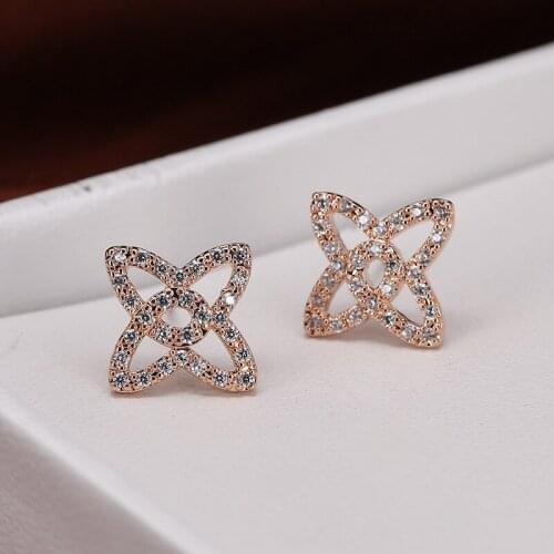 DE193 Fashion Delicacy 4A Zircon Exaggeration Star Geometry Ear Stud GIRLS Gift Party Banquet WOMENS Jewelry Earrings 2021