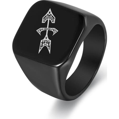 Men Women Punk Style Fashion Smooth Stainless Steel Ring 18mm Zodiac Sign Constellation Signet Ring Knuckle Male Ring DHR455