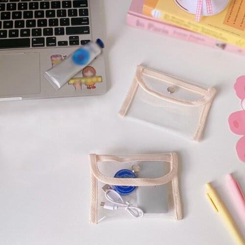 2021 New Fashion PVC Coin Purse Women Transparent Kawaii Card Wallet Key Holder Storage Bag Girls Clear Small Pouch Hand Purses